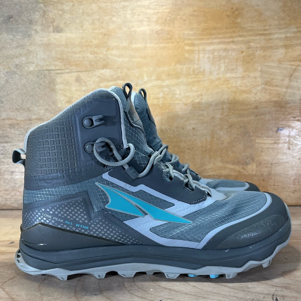 Altra Lone Peak All Weather WATERPROOF Womens Size 8.5 Hiking Boots Shoes Gray - Picture 1 of 9